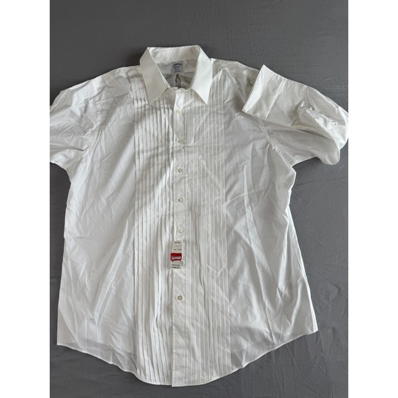 Brooks Brothers Regent Tuxedo Shirt Mens 18.5 32 Pleated French Cuff Formal‎ - Picture 1 of 15